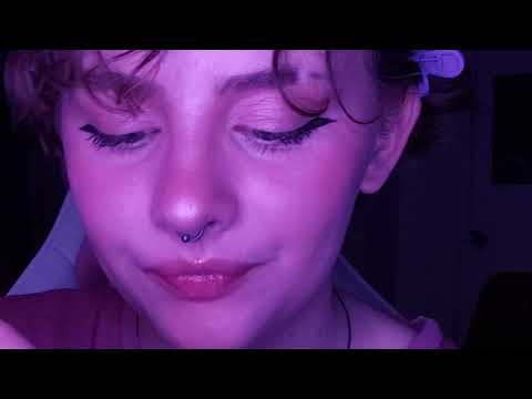asmr// unintelligible whispers + lipgloss ~ heavy mouth sounds