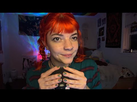 ASMR MIC GRIPPING & Rubbing w mouth sounds & visuals *INTENSE*