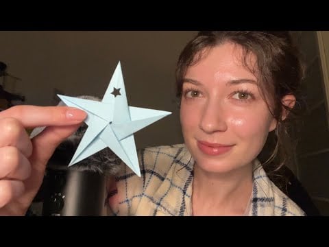 ASMR teaching you how to make an origami star