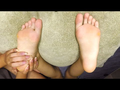 I'll give you a full body massage ASMR, if you could stand this LONG NAILS FOOT SCRATCHING