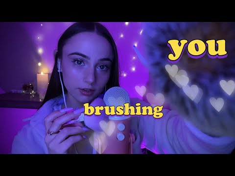 ASMR Brushing You to Sleep 😴☆ actual camera + mic brushing ☆😴