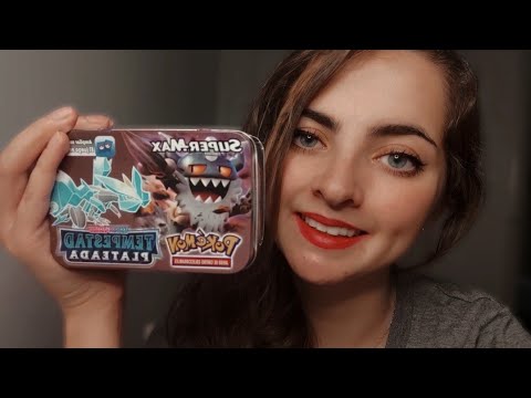 Abriendo y enseñando cartas de POKEMON (asmr español)