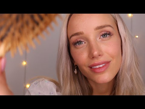 ASMR Doing Your Hair For Prom! Roleplay (Whispers, Soft Speaking, Hair Brushing, Tapping...)