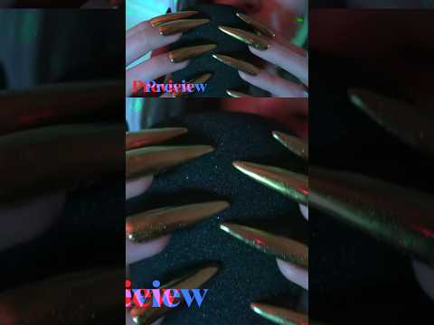 ASMR ✨ Gold Nail Tapping & Foam Mic Scratching | Soft Whispers 😮‍💨
