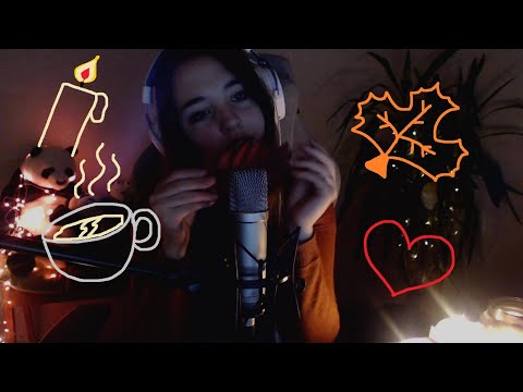 ASMR - autumn themed triggers (woolen socks, colourful leaves etc.)