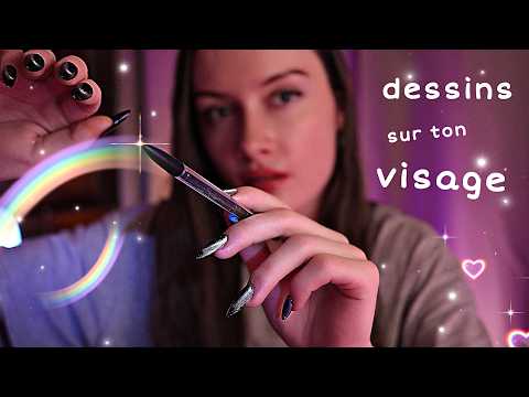 ASMR Je dessine sur ton visage (visuel, échos, layered sound...) 🎨🖌️