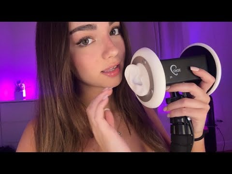 ASMR | 3Dio ear to ear whispers + ear massage 🎙️