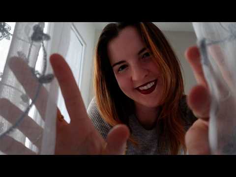 Fast ASMR Hand Movements *you're behind a curtain* (fabric sounds)