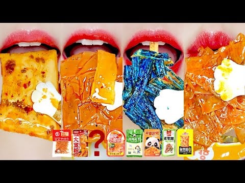 ❓Mystery Snack! 😲 Latiao & Glass Noodles EATING (ASMR Mukbang)