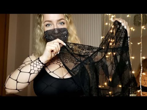 ASMR Unpacking & Scratching HOT Bodysuit 🖤🍭