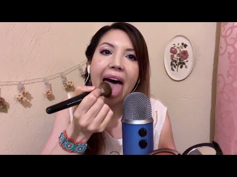 ASMR Spit Makeup / Inaudible | Te Maquillo para tu Cumpleaños 🎈| Mouth Sounds