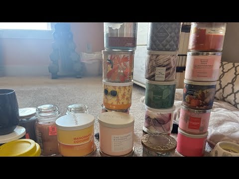 My insane candle collection in ✨ASMR✨ tapping