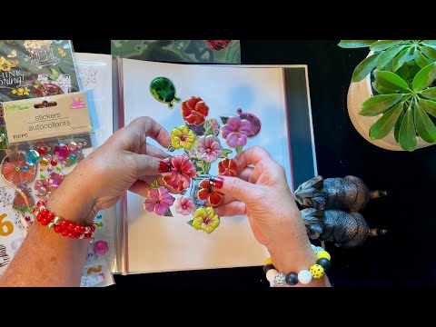 Fabulous, Sticky Stickers! (Soft Spoken version) Adding spring & summer stickers to album! ASMR