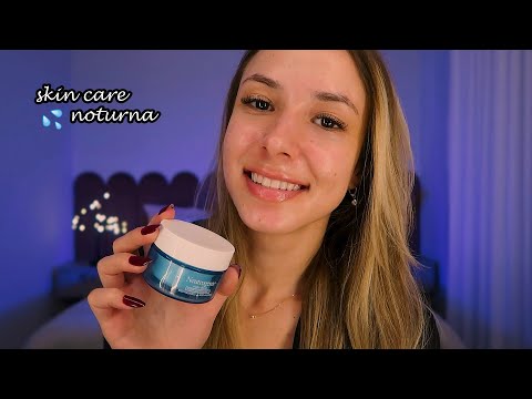 ASMR - Me preparando para dormir 💤 nova rotina de skincare tomando roacutan ✨