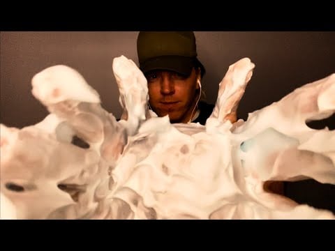 ASMR Microphone Shaving - Slime Sounds