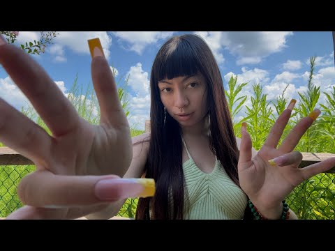 ASMR Outside | Face Pampering (Touching, Holding, Tracing)