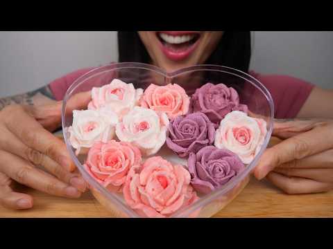 ZEFIR FLOWER MARSHMALLOW (ASMR EATING SOUNDS) LIGHT WHISPER | SAS-ASMR