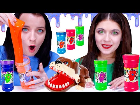 ASMR Slime Box Eating Food Challenge by LiLiBu #2