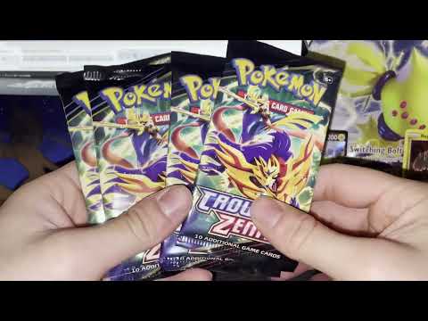 ASMR Crown Zenith Pokemon Card Opening 75% Pull Rate Soft Spoken