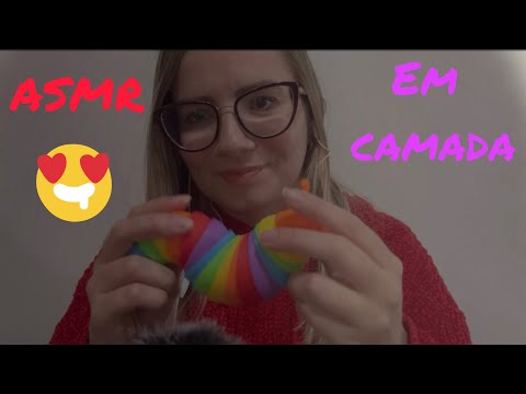 ASMR caseiro em camadas para dormir (sons de boca, toques na tela...) #asmr #relaxar #dormir