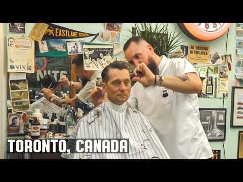 💈 Haircut At Lovingly Restored 1940s Barbershop | The Nite Owl Barber Shop In Toronto