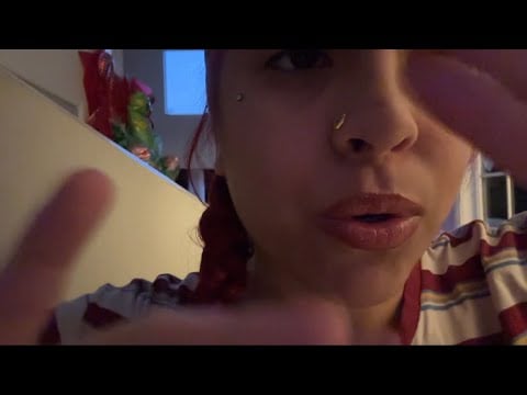 ASMR whisper ramble (mouth sounds,tapping)