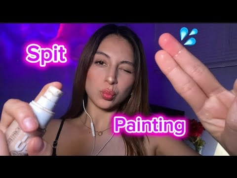 ASMR ESPAÑOL / SP1T PAINTING INTENSO + L4MO MIS DEDOS