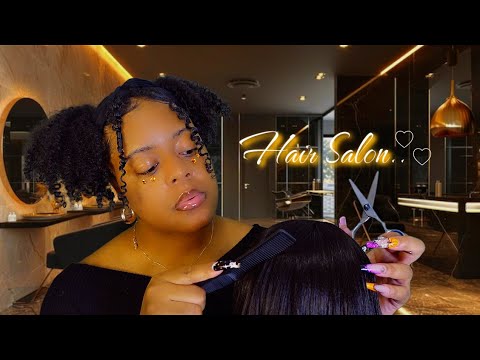 ASMR |  Hair Salon Roleplay✨Hair Trim, Brushing & Styling Your Hair 😴✂️✨