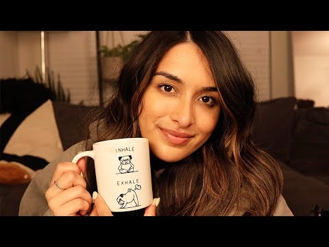 ASMR Let's Get Cozy | Gentle Tapping, Tea Sipping, & Candle Crackles