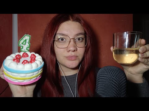 FESTEGGIAMO IL 4° ANNO DEL CANALE🥳🎉😴💜 | ASMR ITA