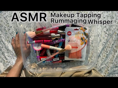 ASMR Makeup Rummaging Tapping Whisper  ♡