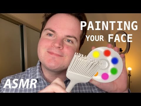 ASMR Fast & Aggressive Painting your Face Visual Triggers, Personal Attention, Hand Sounds