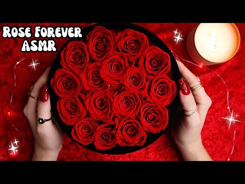 ASMR | Rose Forever Unboxing 🌹 (Cardboard, Velvet, & Rose Sounds)