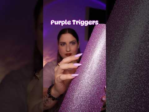 Purple Triggers 💜 #asmr #asmrscratching #relax #triggersforsleep #asmrsounds #tingles