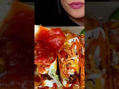 ASMR Nacho Cheese Tacos #asmr #food #tacos