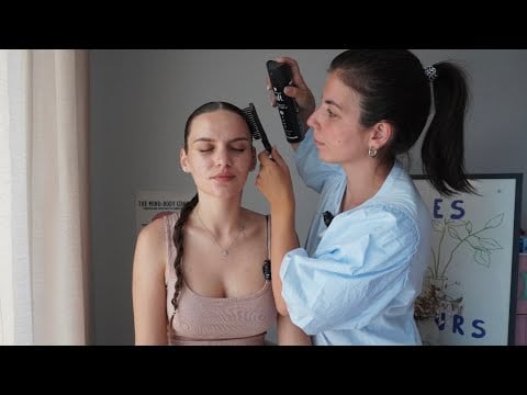 ASMR Ballroom Hairstyle | Head to Toe Assessment, Back Exam,TSA Pat Down | Personal Attention Needed