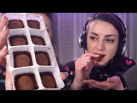 I tried Chocolate Mochi! - ASMR