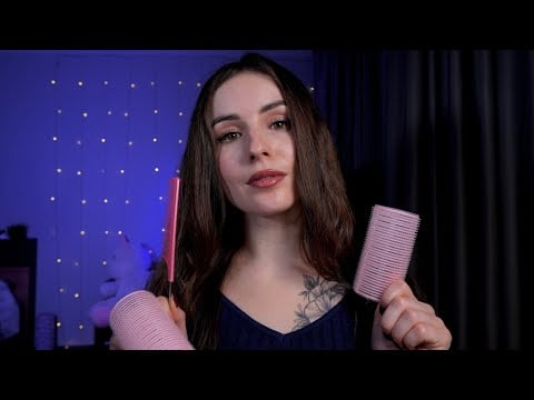 ASMR Personal Attention: Gentle Haircut and Hair Styling & Make Up