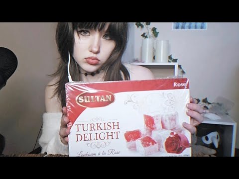 asmr trying turkish delight for the first time !