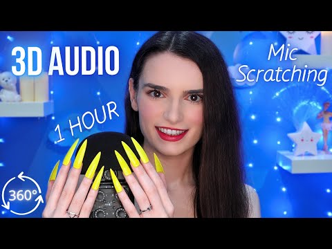 ASMR 3D Mic Scratching with XXL Nails to MELT Your Brain 🤤 No Talking for Sleep 😴 1 HOUR 4K