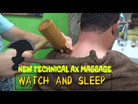 ASMR TURKISH BARBER=NECK,EAR CRACK=toksen,rolling pin,ax,wire,head,back,arm,face,sleep,neck massage