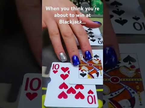 When you think you can win at Blackjack… #blackjack  #casino #asmr #shorts