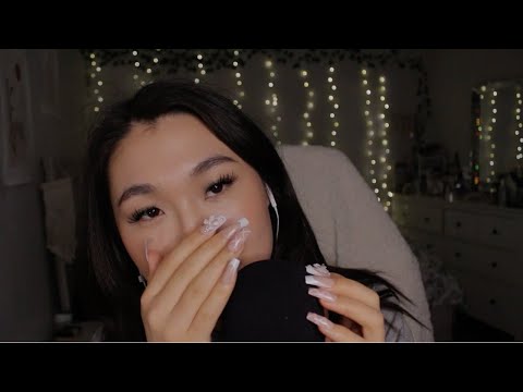 ASMR | Deep in Your Ear Mic-Scratching with Inaudible Whispers 😴🌧️ (Rain Sounds start at 6mins)