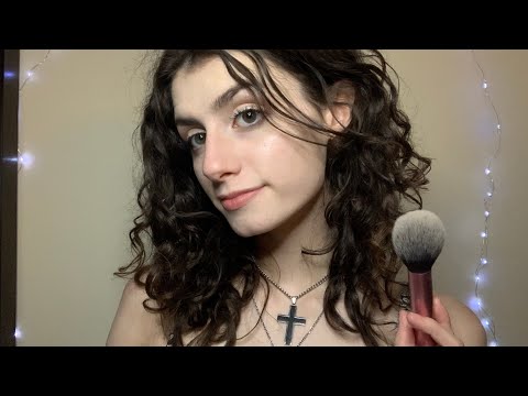 ASMR- girl does your hair and makeup at a party 🎉