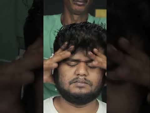 Indian Old School Barber Head Massage And Neck Cracking ASMR #shorts