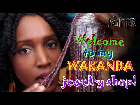 ASMR (Black Panther) WAKANDA JEWELRY SHOP ROLEPLAY | Jewelry tingles + more