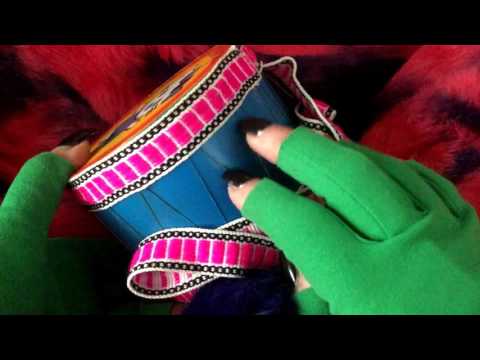 Long Nails💛💙 TAPPING & SCRATCHING 🎀 Cute litle Drum💜 COLORFUL💚 [[ASMR]]
