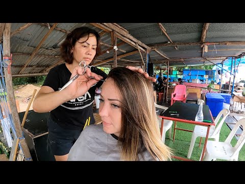 Corte de cabello callejero en Tailandia 🇹🇭 *Solo 1 dólar*