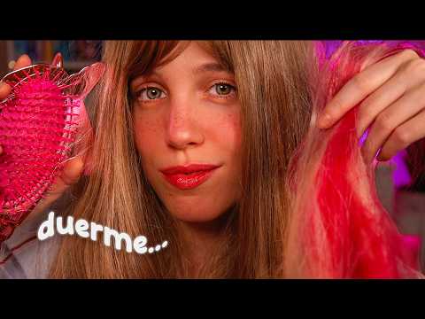 ASMR TE PEINO PARA QUE TE DUERMAS PROFUNDAMENTE... 💆🏼‍♀️🌙✨ (Te toco el pelo lento y suave)