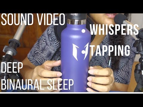 ASMR nail tapping & scratching on metal bottle 100% whispering binaural sleep